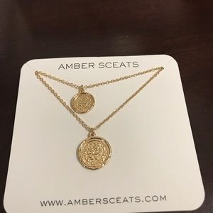 Amber Sceats gold coin necklace